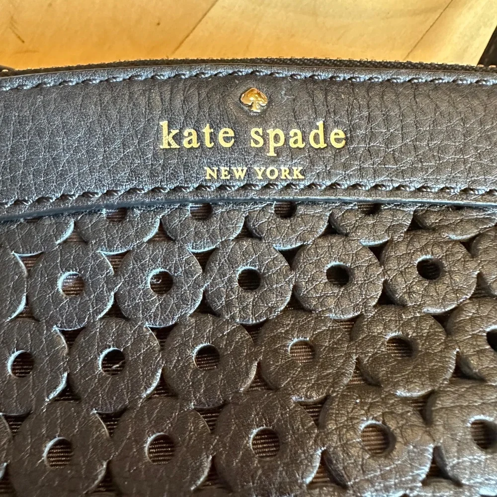 Kate spade black perforated  crossbody bag, CB2419 - Picture 2 of 12